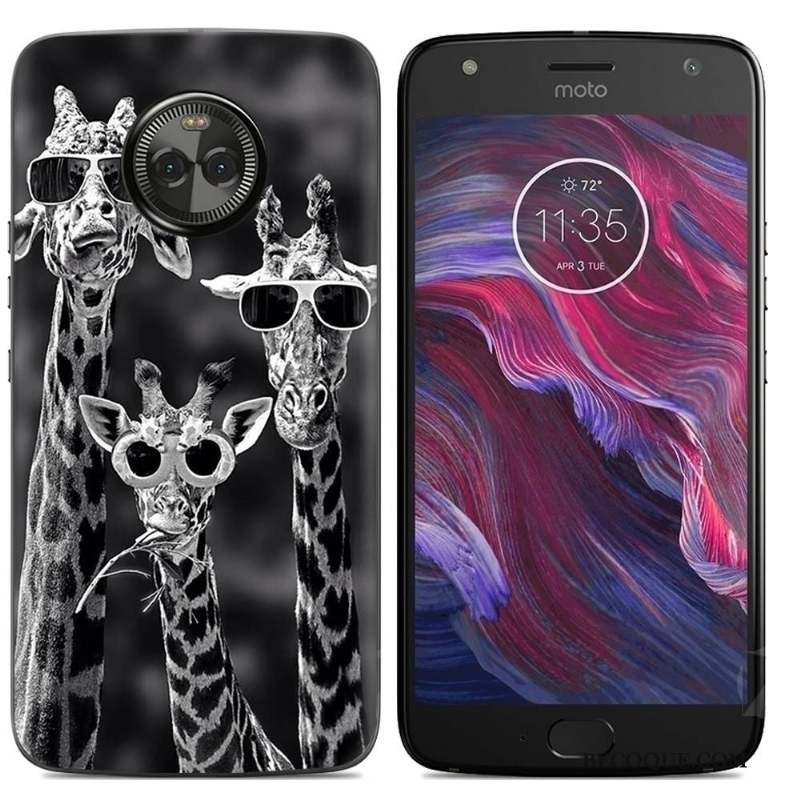 Moto X4 Dessin Animé Multicolore Téléphone Portable Coque De Téléphone Peinture Créatif