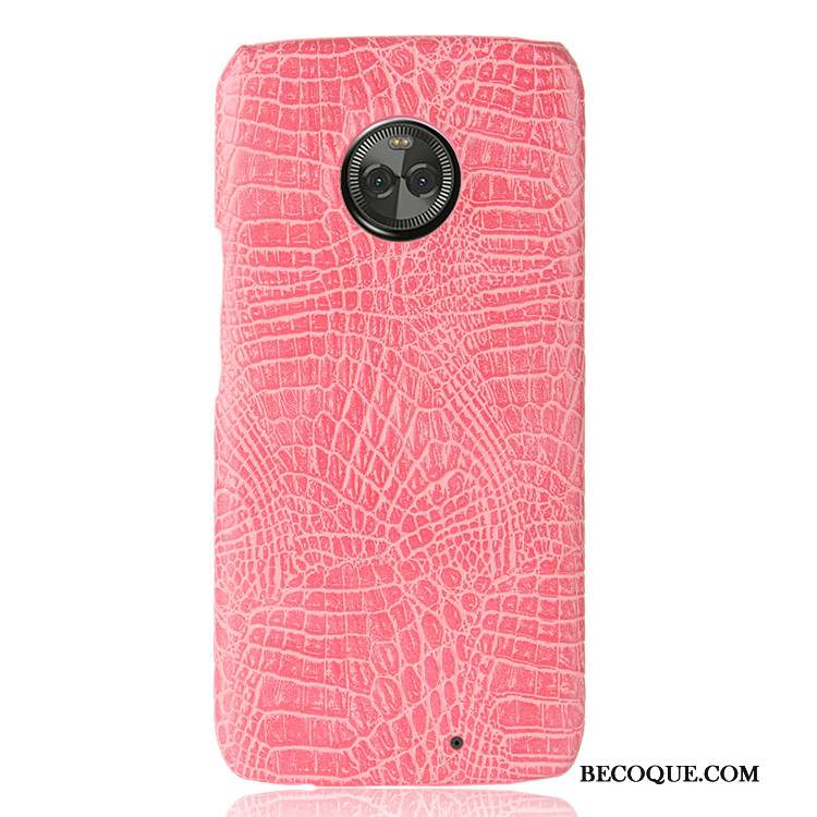 Moto X4 Rouge Crocodile Modèle Coque Protection Difficile De Téléphone