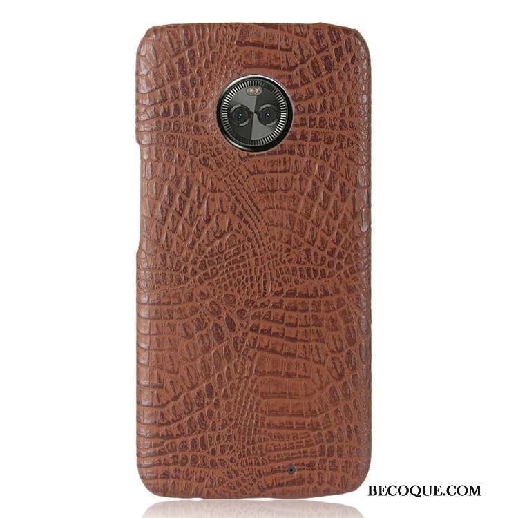 Moto X4 Rouge Crocodile Modèle Coque Protection Difficile De Téléphone