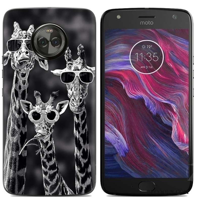 Moto X4 Étui Rose Chaud Coque De Téléphone Créatif Fluide Doux