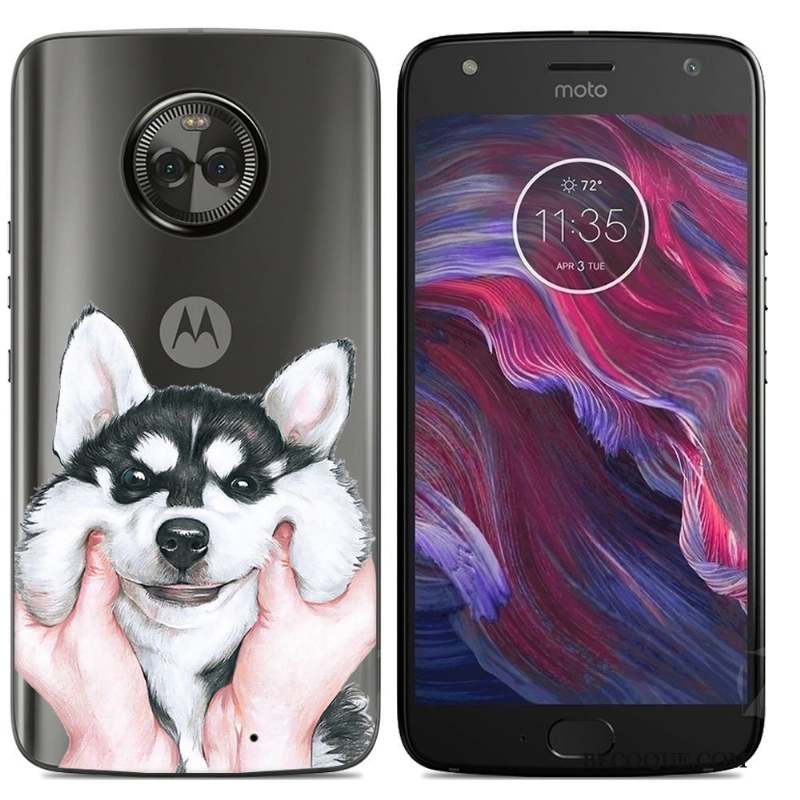 Moto X4 Étui Rose Chaud Coque De Téléphone Créatif Fluide Doux