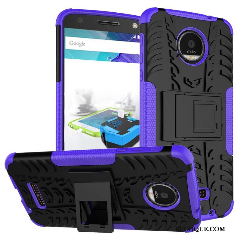 Moto X4 Étui Support Vert Coque Téléphone Portable Incassable