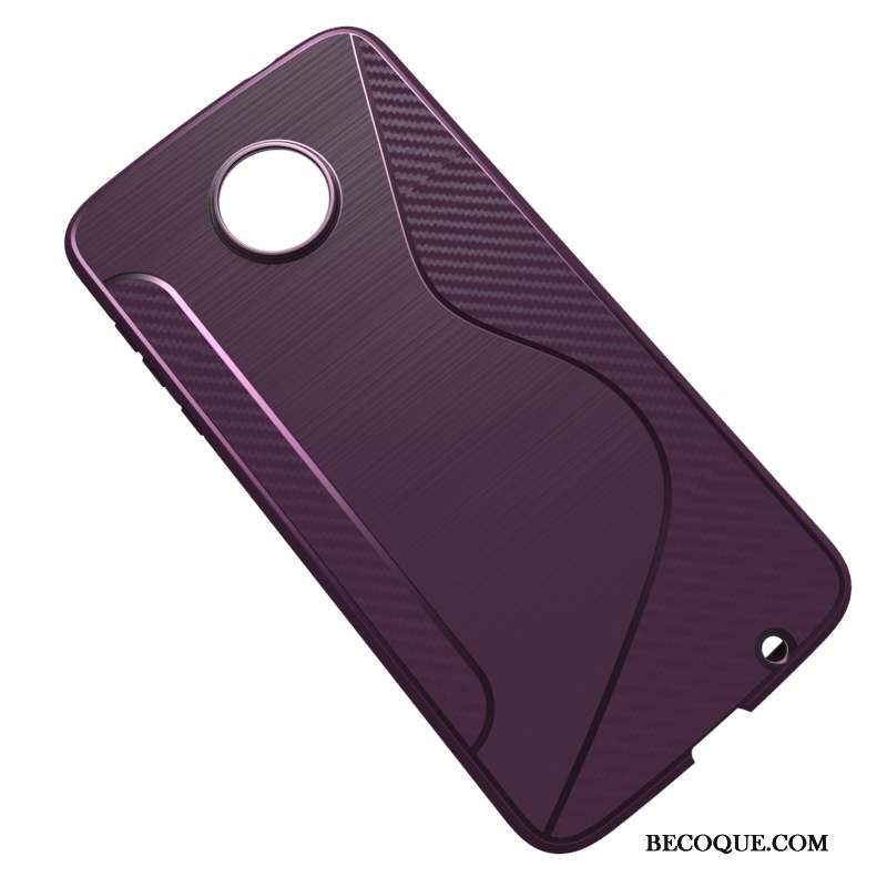 Moto Z 2018 Protection Coque De Téléphone Foncé Fluide Doux Tout Compris Violet