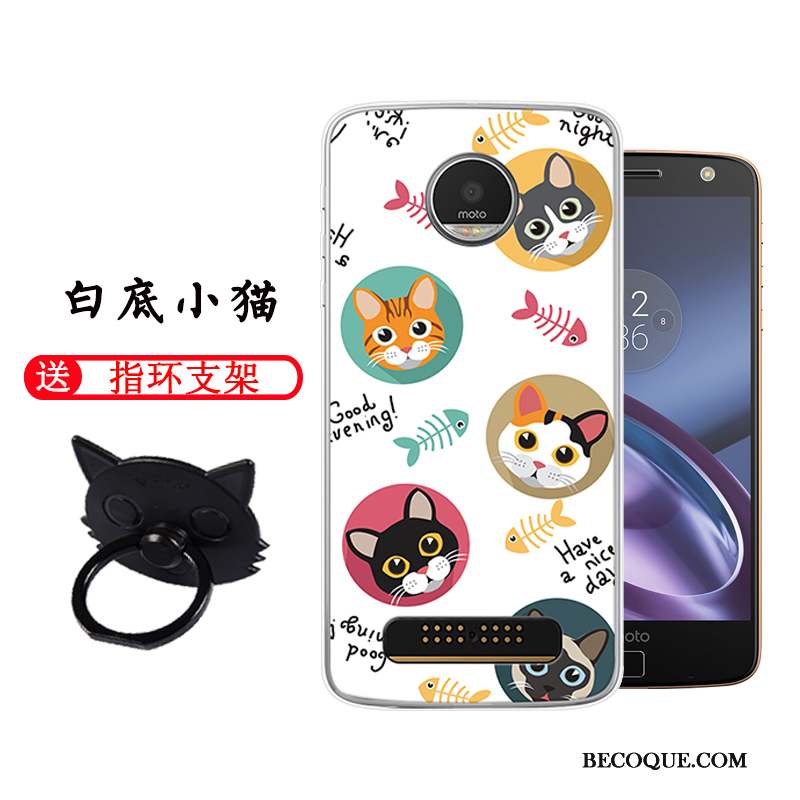 Moto Z Coque De Téléphone Dessin Animé Incassable Difficile Charmant Bleu