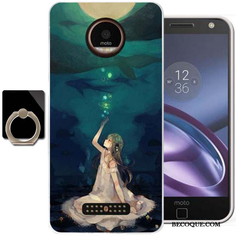 Moto Z Coque Dessin Animé Téléphone Portable Silicone Protection Tout Compris Étui