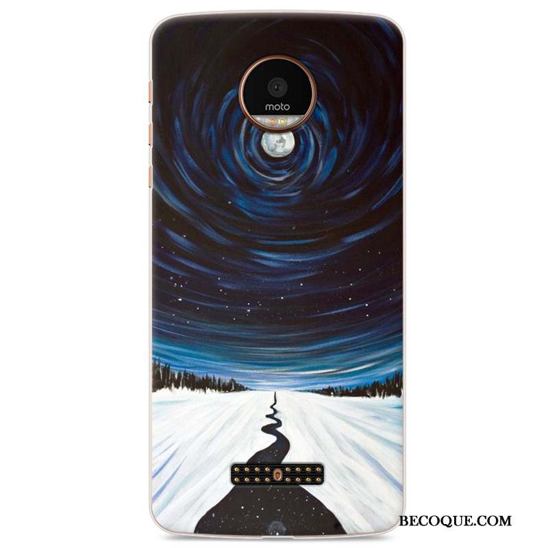 Moto Z Fluide Doux Silicone Incassable Étui Coque De Téléphone Dessin Animé