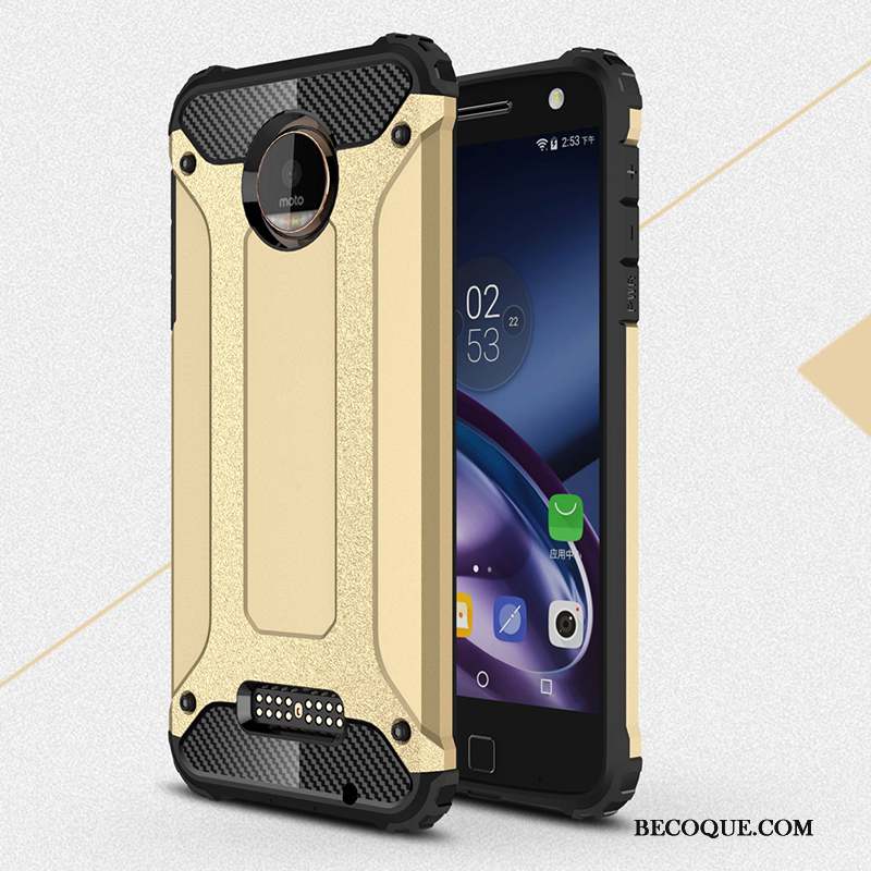 Moto Z Or Rose Protection Coque De Téléphone Silicone Argent Incassable