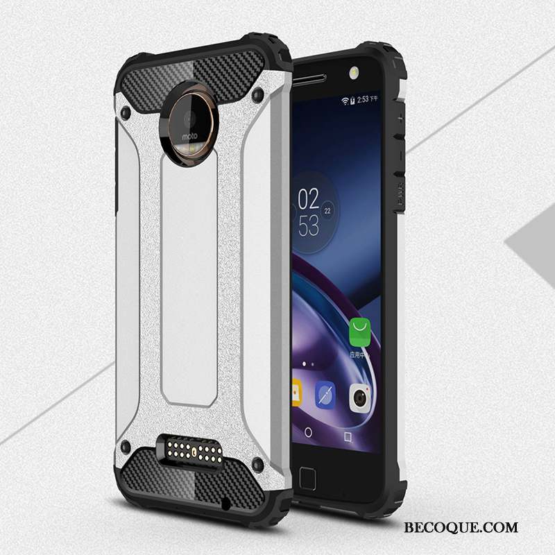 Moto Z Or Rose Protection Coque De Téléphone Silicone Argent Incassable