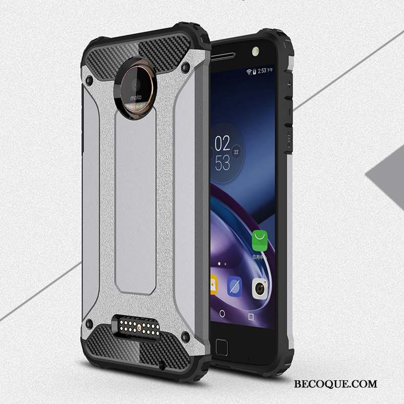 Moto Z Or Rose Protection Coque De Téléphone Silicone Argent Incassable