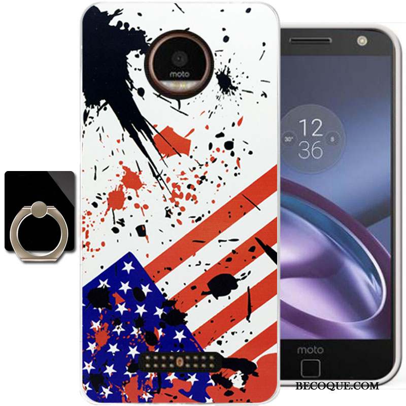 Moto Z Peinture Coque Fluide Doux Incassable Personnalité De Téléphone