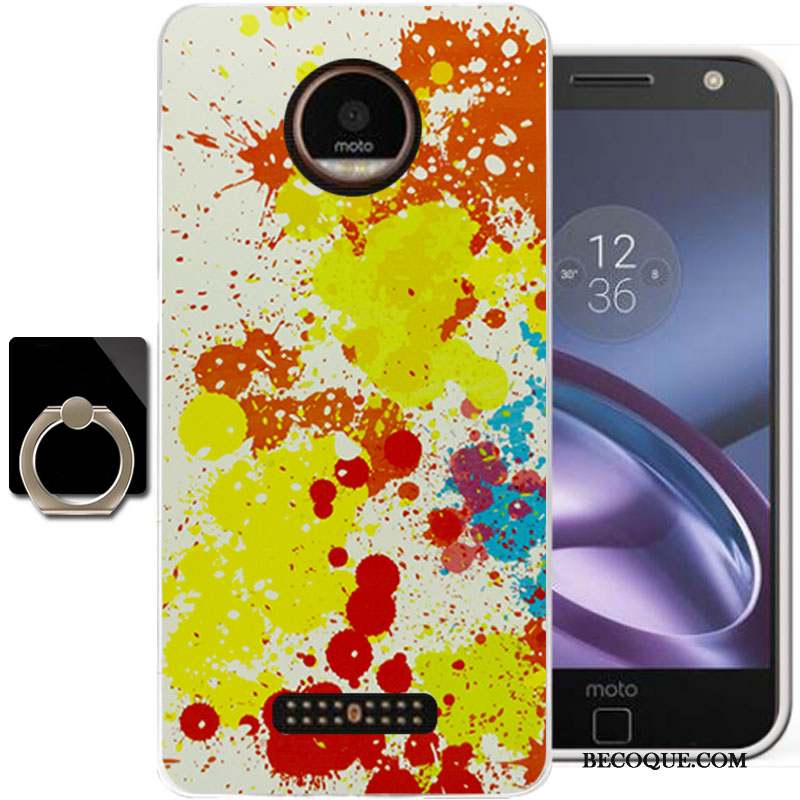 Moto Z Peinture Coque Fluide Doux Incassable Personnalité De Téléphone