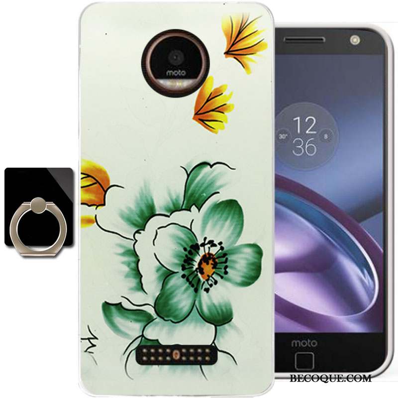 Moto Z Peinture Coque Fluide Doux Incassable Personnalité De Téléphone