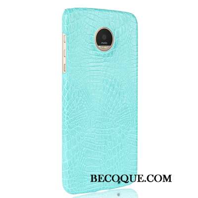 Moto Z Play Border Vintage Couvercle Arrière Bleu Coque De Téléphone Incassable