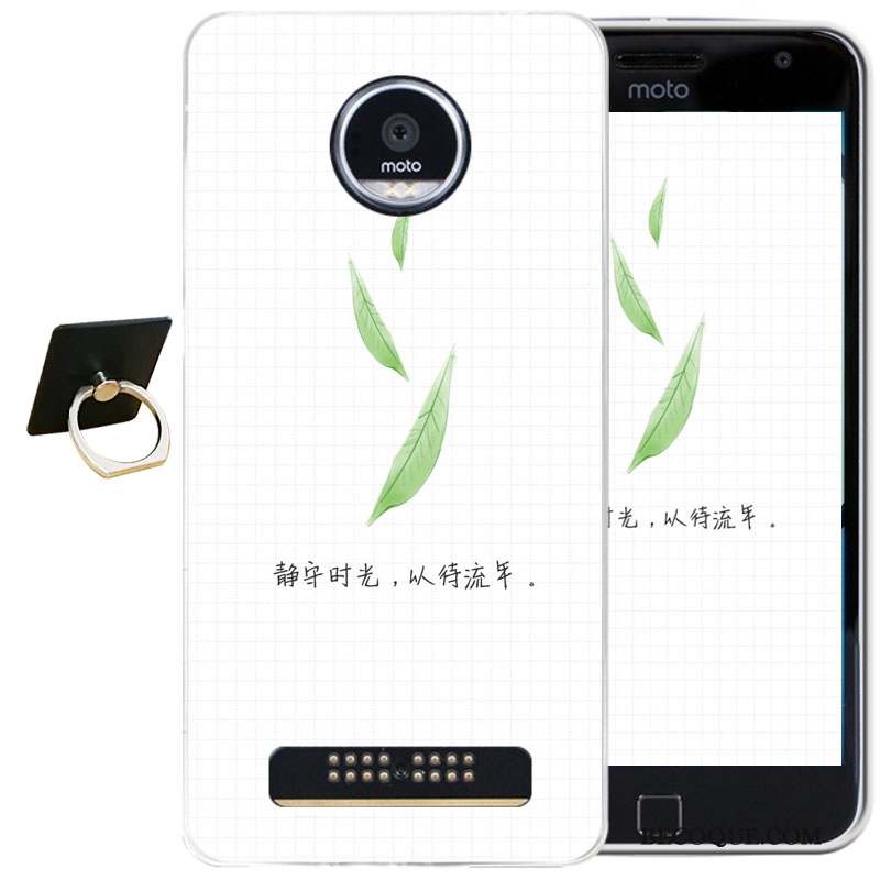 Moto Z Play Coque De Téléphone Violet Gaufrage Tout Compris Étui Dessin Animé