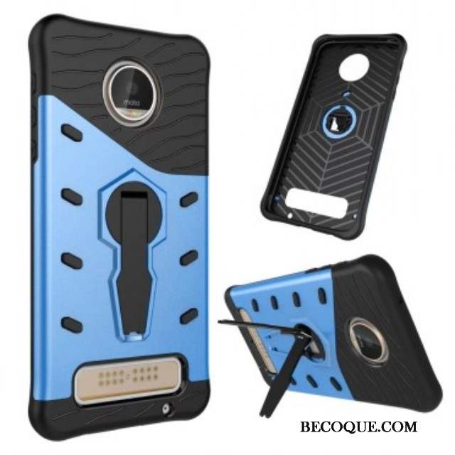 Moto Z Play Protection Coque De Téléphone Étui Incassable Tout Compris Gris