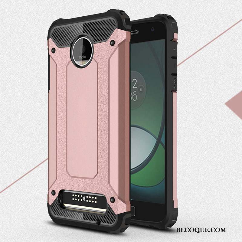 Moto Z Play Étui Rouge Incassable Coque De Téléphone Fluide Doux Tout Compris