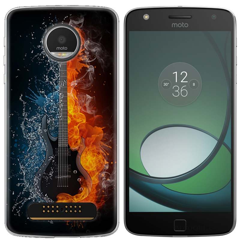 Moto Z Play Étui Téléphone Portable Protection Bleu Coque De Téléphone