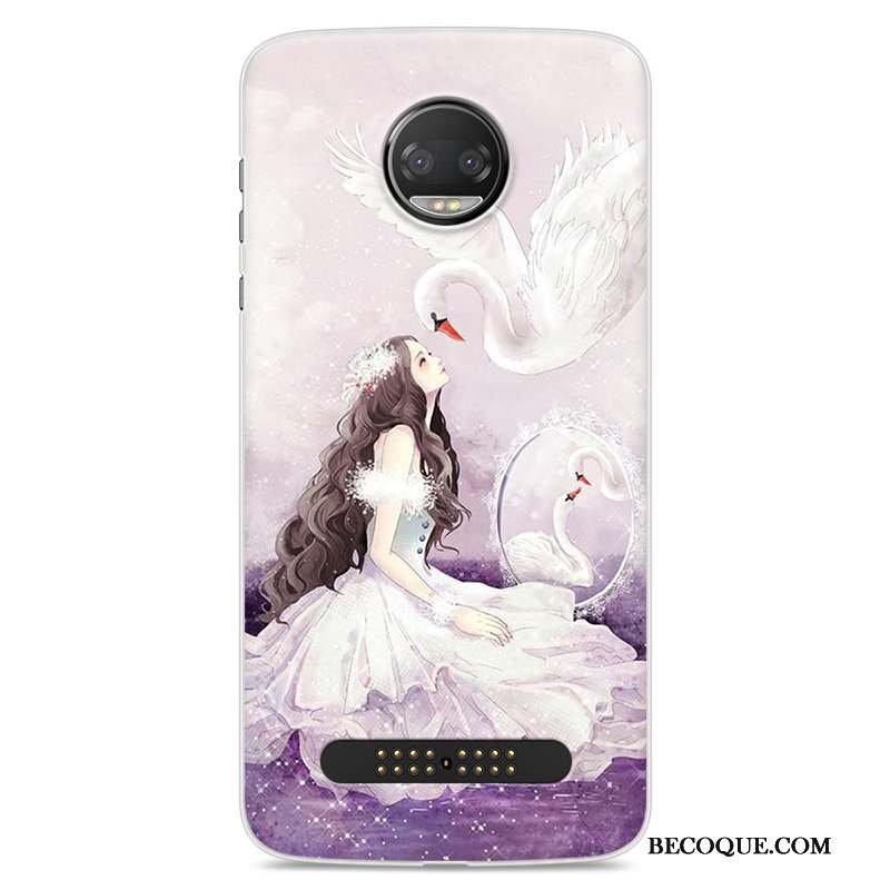 Moto Z2 Force Edition Protection Coque De Téléphone Fleurs Tout Compris Fluide Doux Dessin Animé