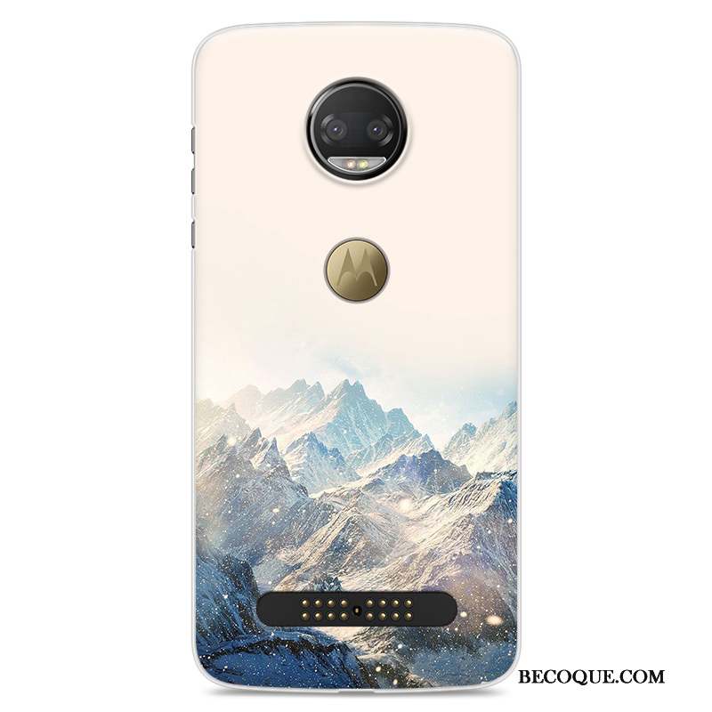 Moto Z2 Force Edition Tout Compris Dessin Animé Incassable Étui Bleu Coque De Téléphone