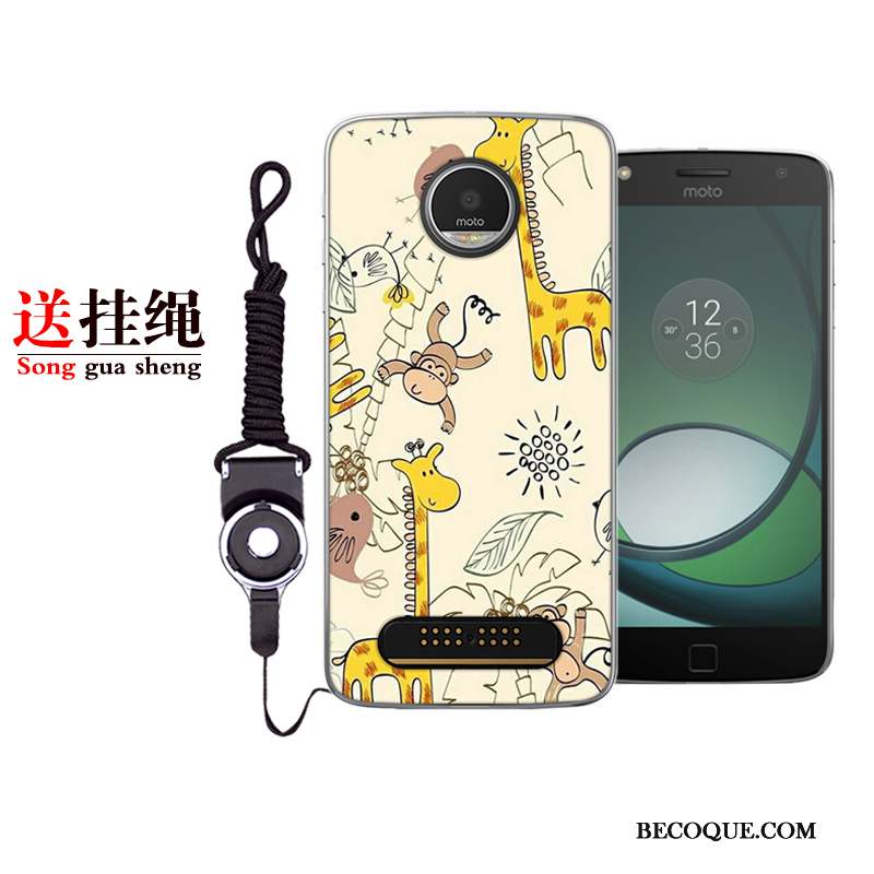 Moto Z2 Play Art Petit Incassable Frais Jaune Coque De Téléphone