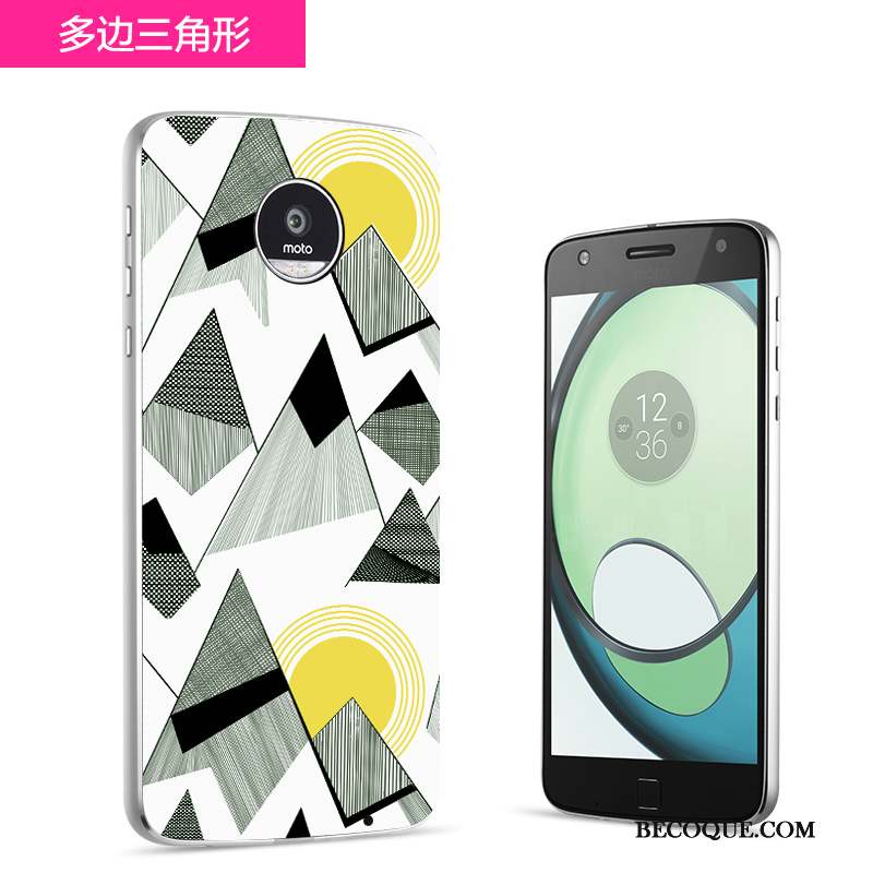 Moto Z2 Play Coque De Téléphone Couvercle Arrière Fleurs Noir