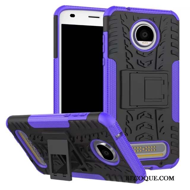 Moto Z2 Play Coque De Téléphone Orange Modèle Fleurie Support Étui Incassable