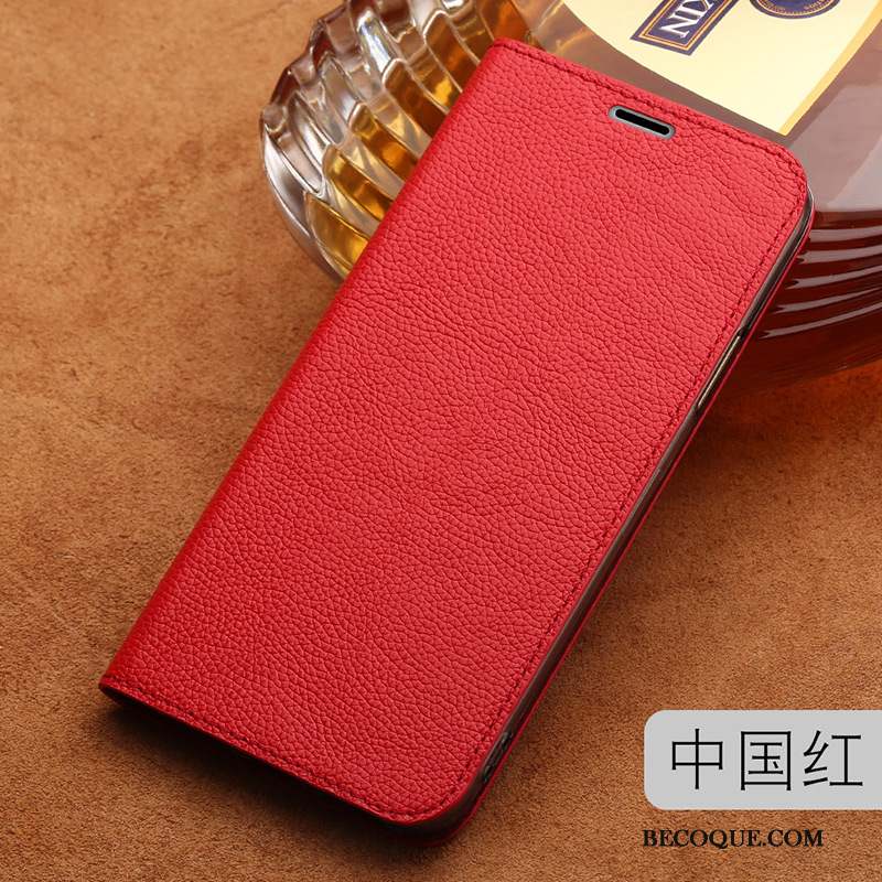 Moto Z2 Play Coque Étui Protection Incassable Housse Rouge Étui En Cuir