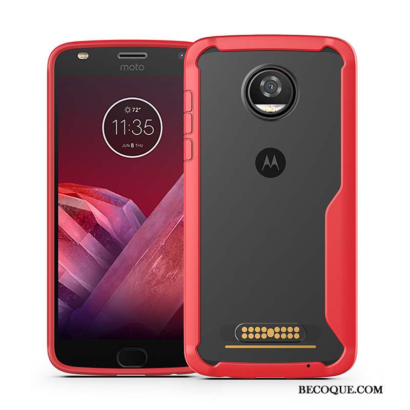 Moto Z2 Play Incassable Rouge Business Fluide Doux Coque De Téléphone Protection