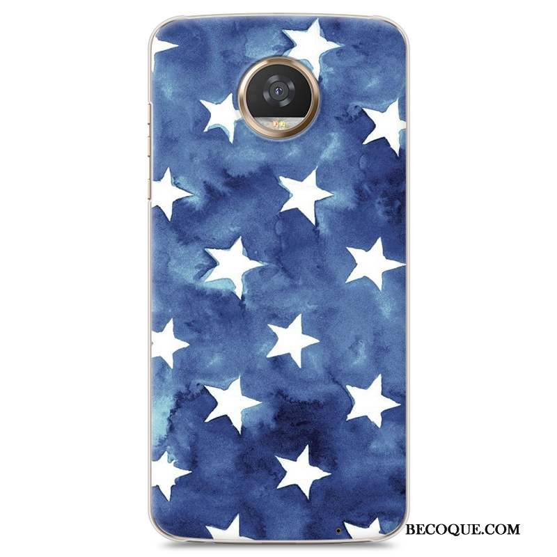 Moto Z2 Play Sac Difficile Bleu Coque De Téléphone Étui Dessin Animé