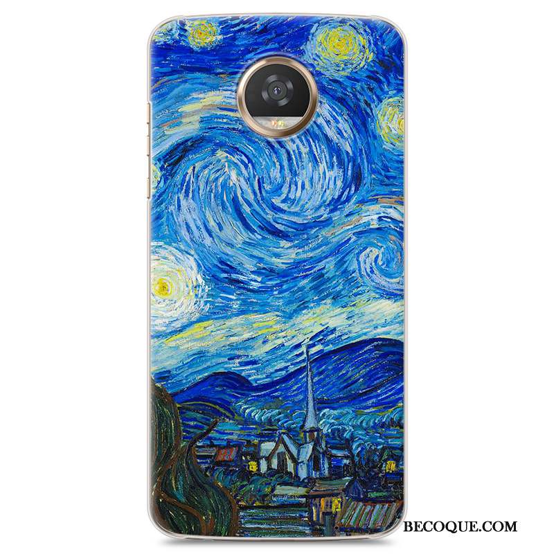 Moto Z2 Play Sac Difficile Bleu Coque De Téléphone Étui Dessin Animé