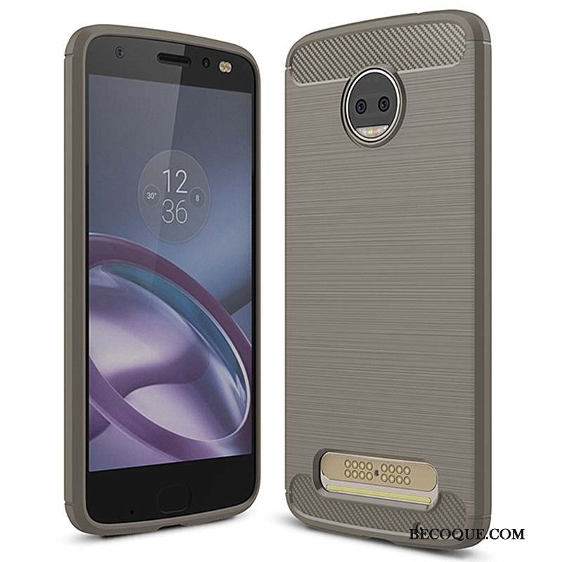 Moto Z2 Play Silicone Coque Protection Fluide Doux Noir De Téléphone