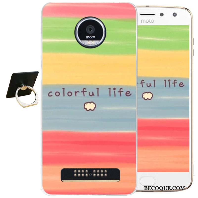 Moto Z2 Play Simple Coque Fluide Doux De Téléphone Protection Silicone