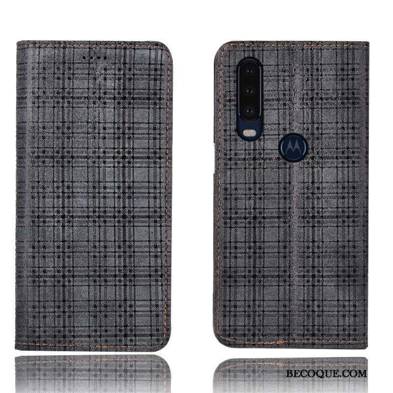 Motorola One Action Coque Protection Velours Étui Étui En Cuir Housse Incassable