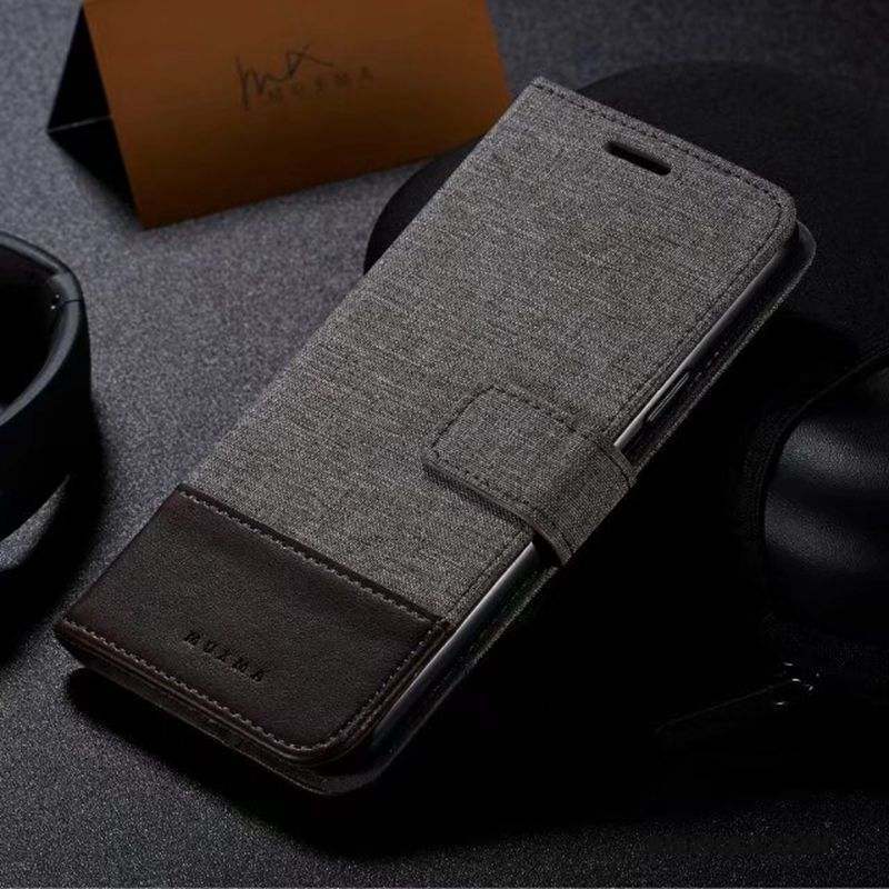 Motorola One Action Cuir Coque De Téléphone Housse Noir Incassable