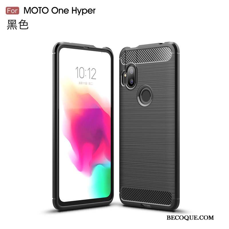 Motorola One Hyper Business Rouge Modèle Fleurie Coque De Téléphone Couleur Unie Soie