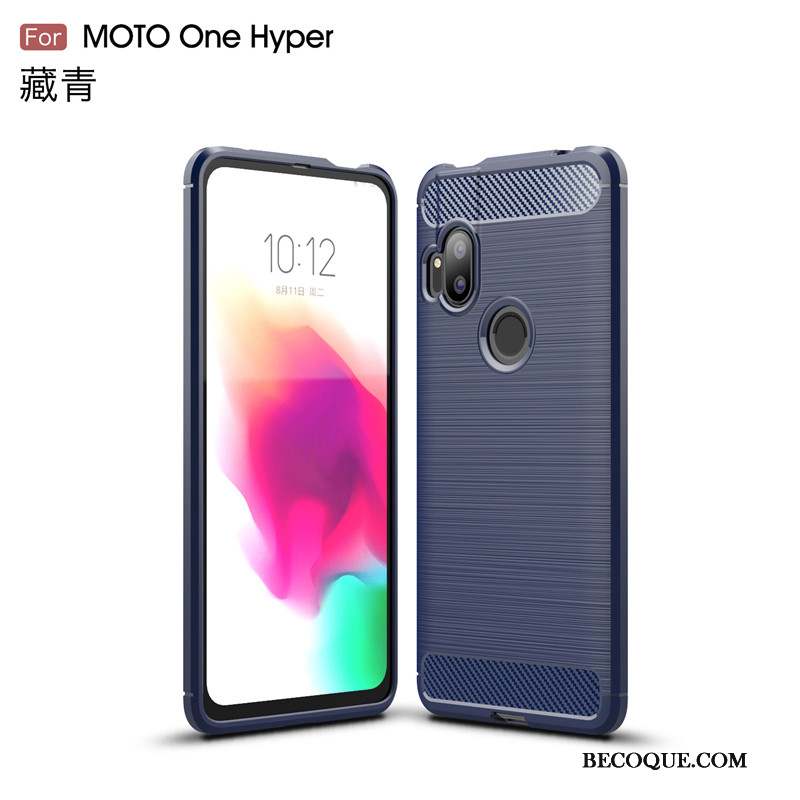 Motorola One Hyper Business Rouge Modèle Fleurie Coque De Téléphone Couleur Unie Soie