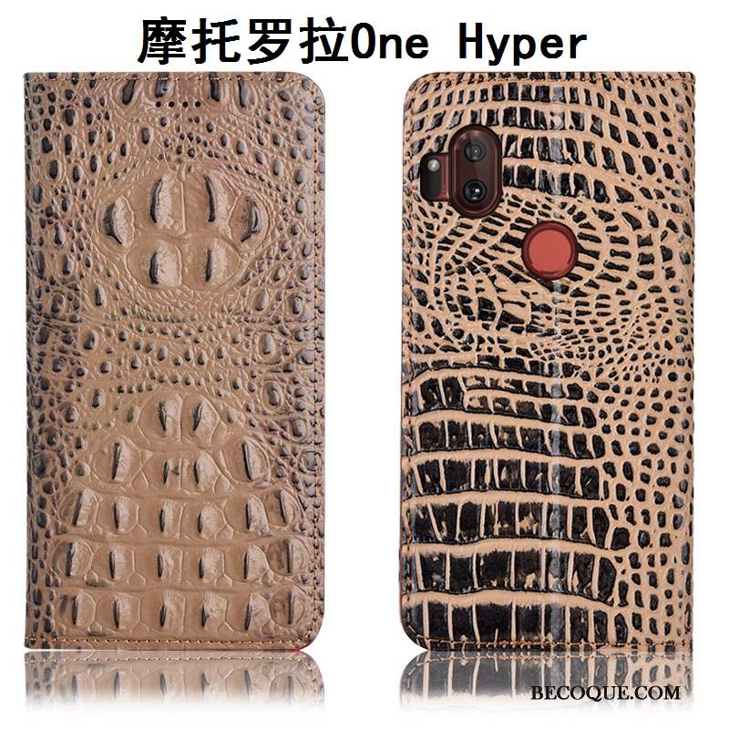 Motorola One Hyper Tout Compris Coque De Téléphone Étui Protection Housse Cuir Véritable