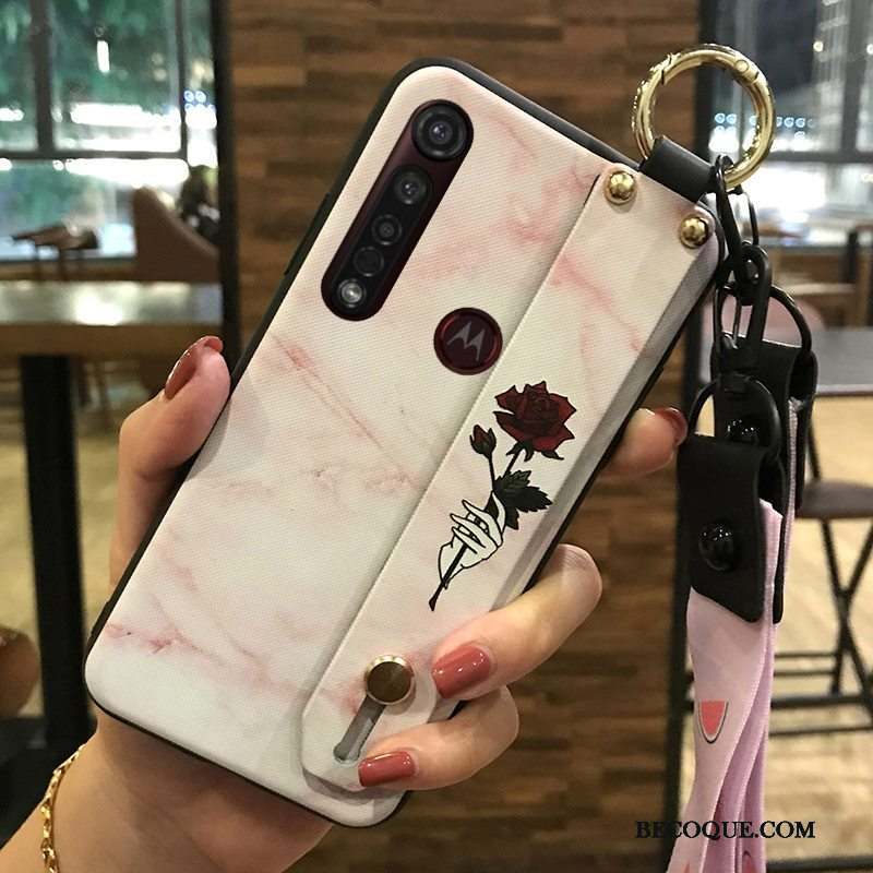 Motorola One Macro Fluide Doux Frais Coque De Téléphone Petit Fleur Ornements Suspendus