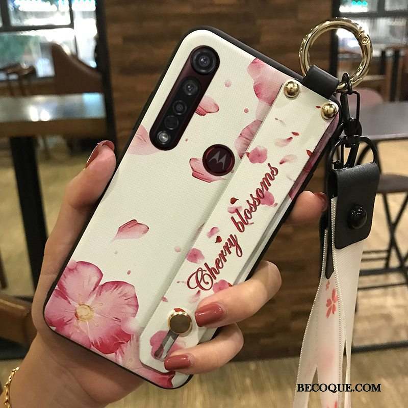 Motorola One Macro Fluide Doux Frais Coque De Téléphone Petit Fleur Ornements Suspendus