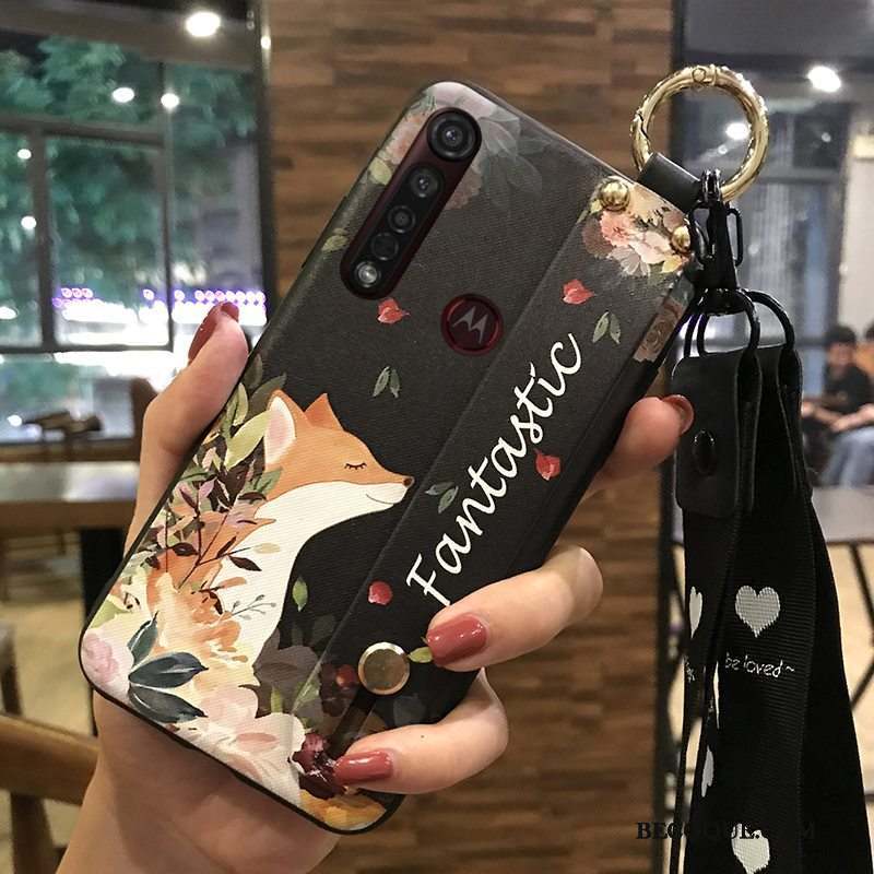 Motorola One Macro Fluide Doux Frais Coque De Téléphone Petit Fleur Ornements Suspendus