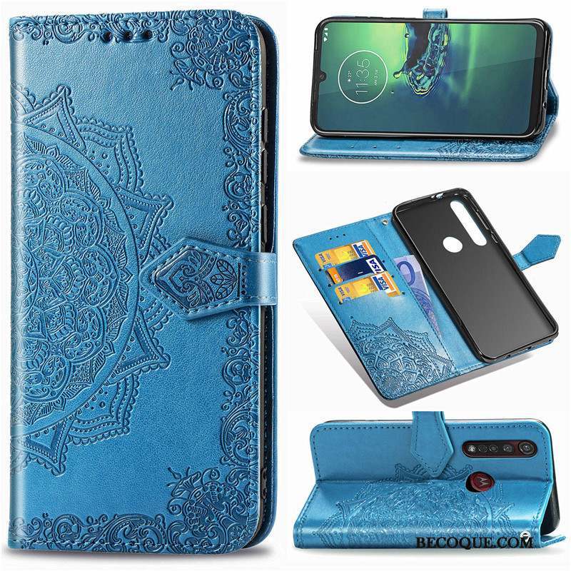 Motorola One Macro Noir Gaufrage Coque De Téléphone Pure Protection Housse