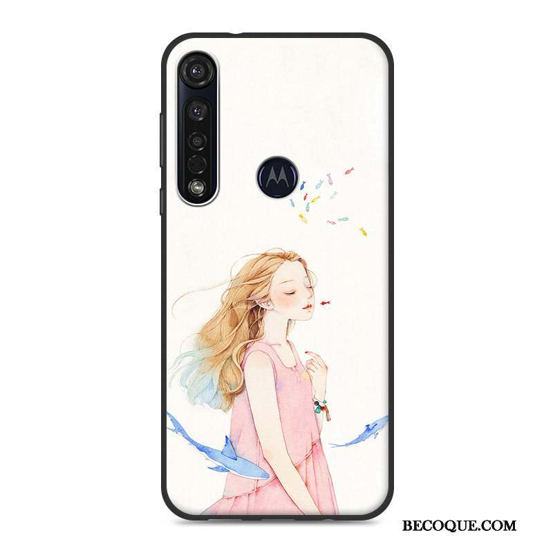 Motorola One Macro Silicone Coque De Téléphone Personnalité Étui Vert Incassable