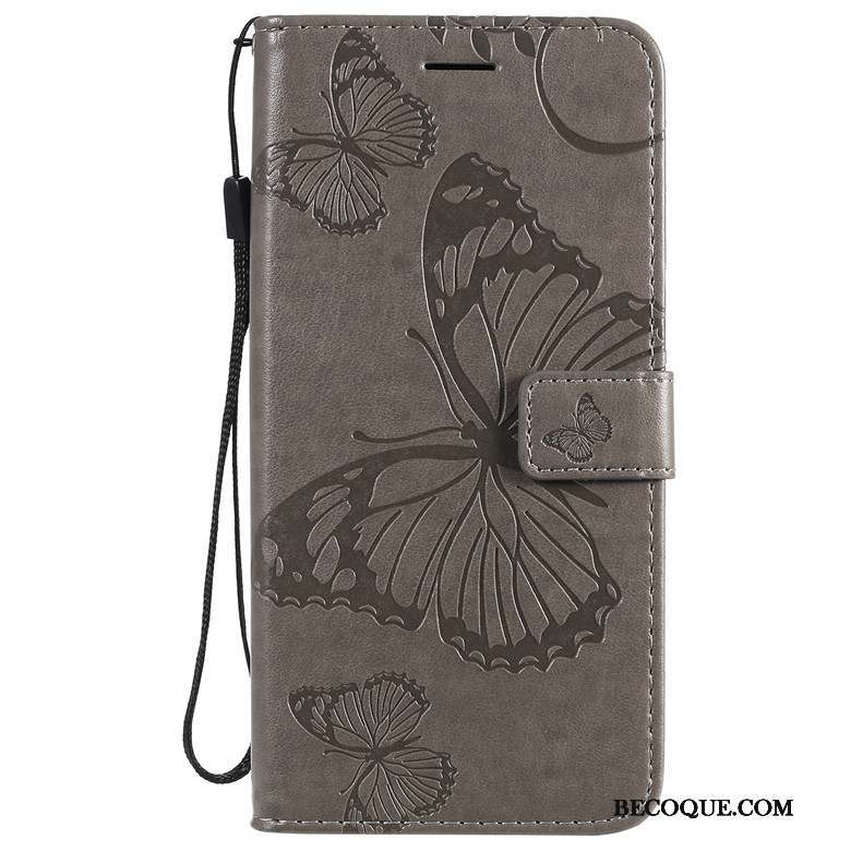 Motorola One Macro Tout Compris Coque De Téléphone Fleurs De Papillons Violet Housse Étui En Cuir