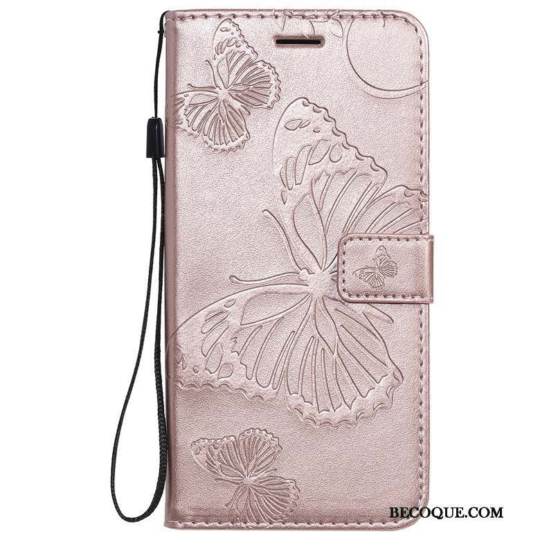 Motorola One Macro Tout Compris Coque De Téléphone Fleurs De Papillons Violet Housse Étui En Cuir