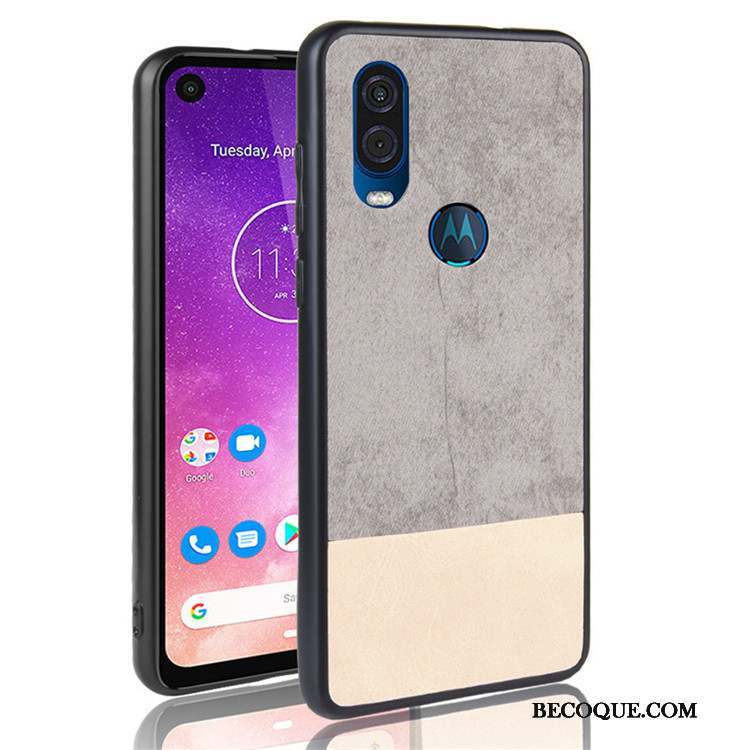 Motorola One Vision Couture Couleurs Protection Tout Compris Coque De Téléphone Incassable Étui