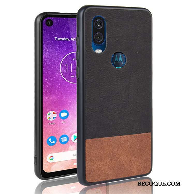 Motorola One Vision Couture Couleurs Protection Tout Compris Coque De Téléphone Incassable Étui