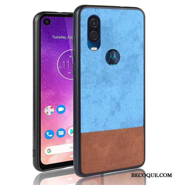 Motorola One Vision Couture Couleurs Protection Tout Compris Coque De Téléphone Incassable Étui