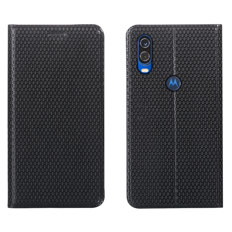 Motorola One Vision Cuir Véritable Protection Coque De Téléphone Étui Housse Tout Compris