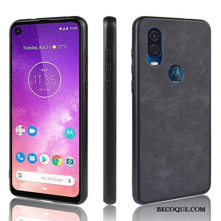 Motorola One Vision Protection Incassable Étui Coque De Téléphone Noir