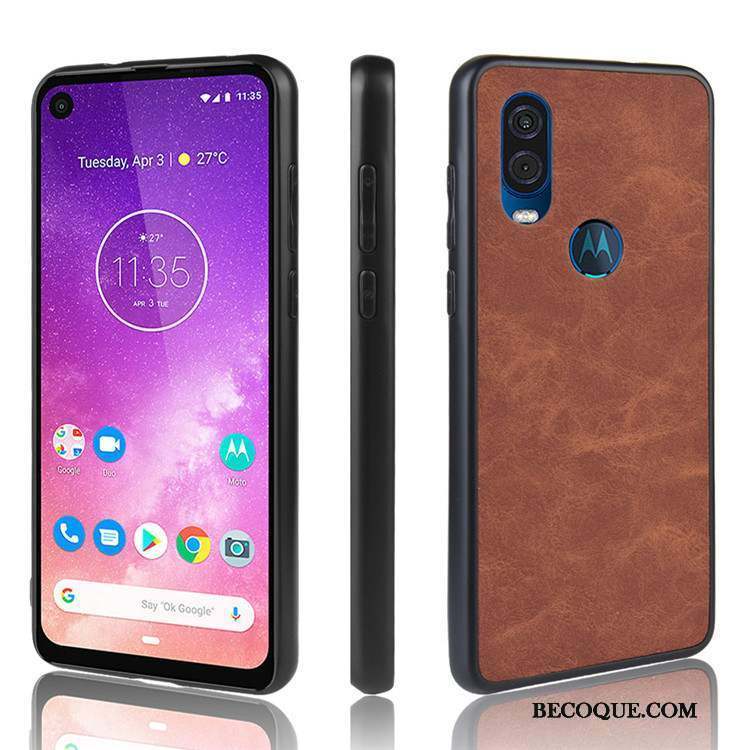 Motorola One Vision Protection Incassable Étui Coque De Téléphone Noir